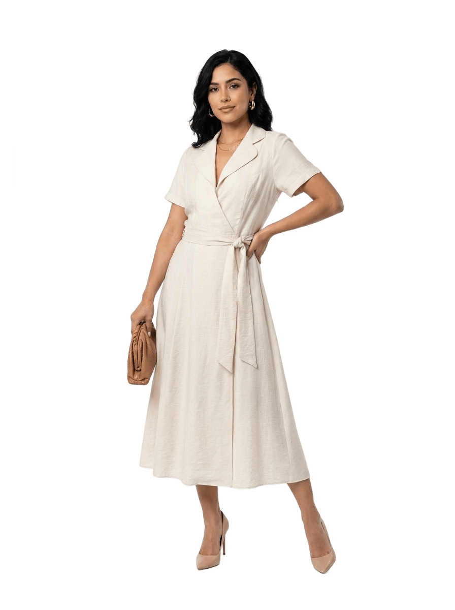 Vestido JENNY en IVORY PV 2026