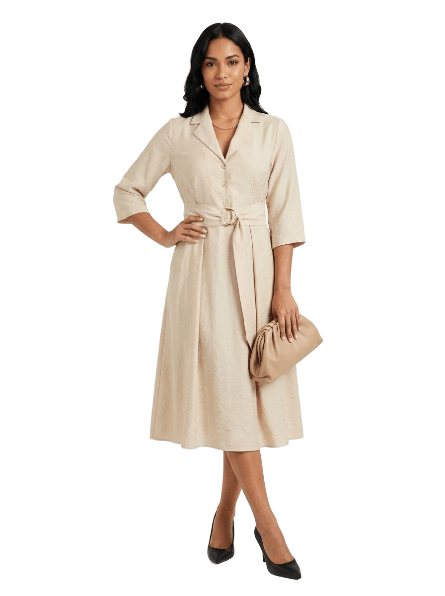 Vestido NICOLETTA en NATURAL OI 2026