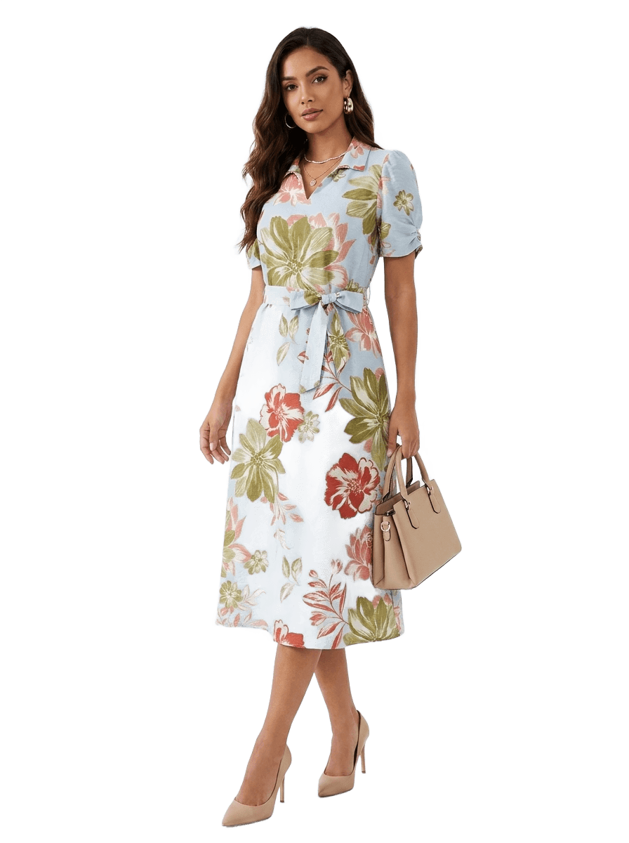 Vestido SEPHORA en FLORES CLOUD GREEN PV 2026